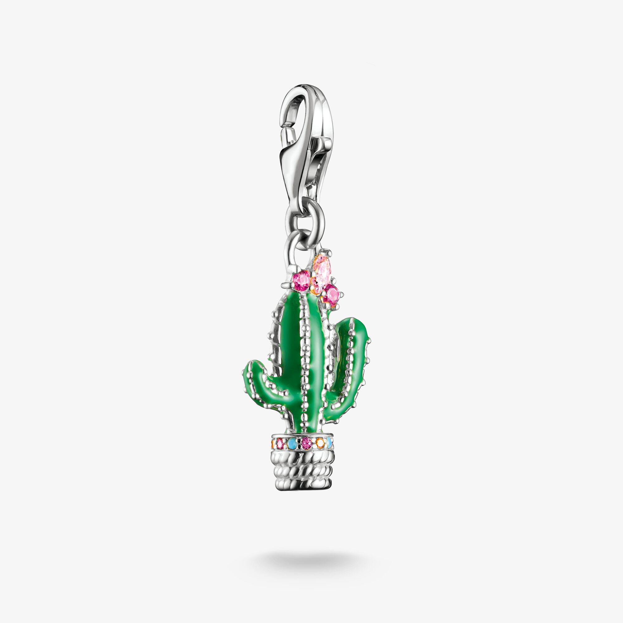 THOMAS SABO Membre Pendentif charm cactus argent Argent Sterling 925‰ , Taille: one size, pour femme