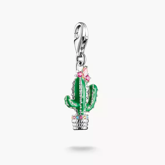 Charm-Anhnger Kaktus Silber