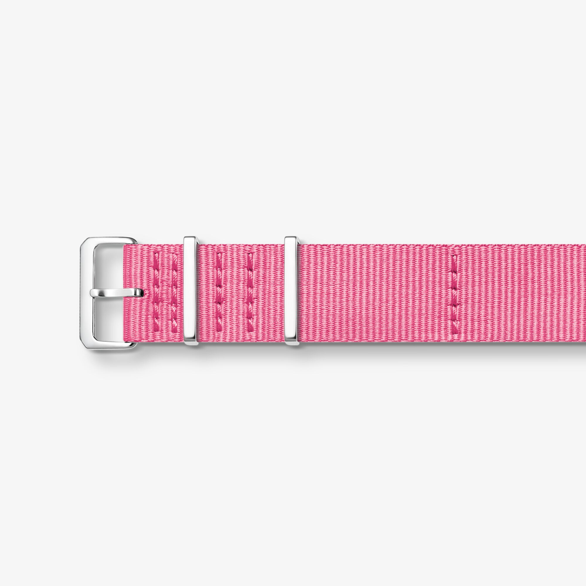 THOMAS SABO Uhrenarmband Code TS Nato pink, Edelstahl | Leder, Größe: 20 MM, Unisex