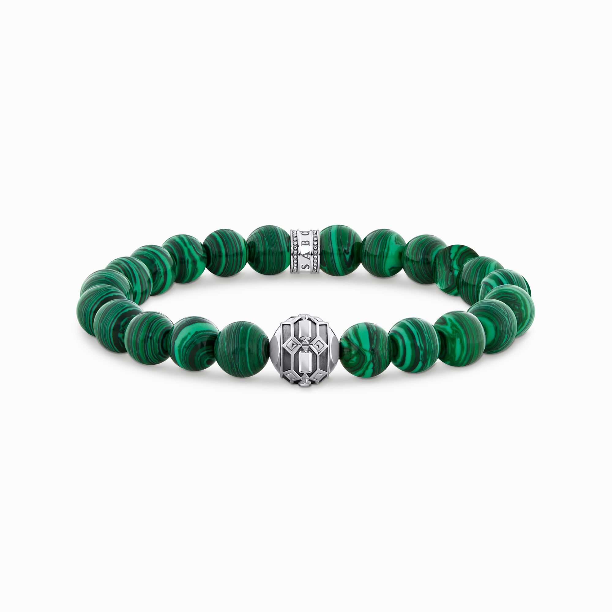Bracelet with imitation malachite and Red Tiger&#39;s Eye Beads from the  collection in the THOMAS SABO online store