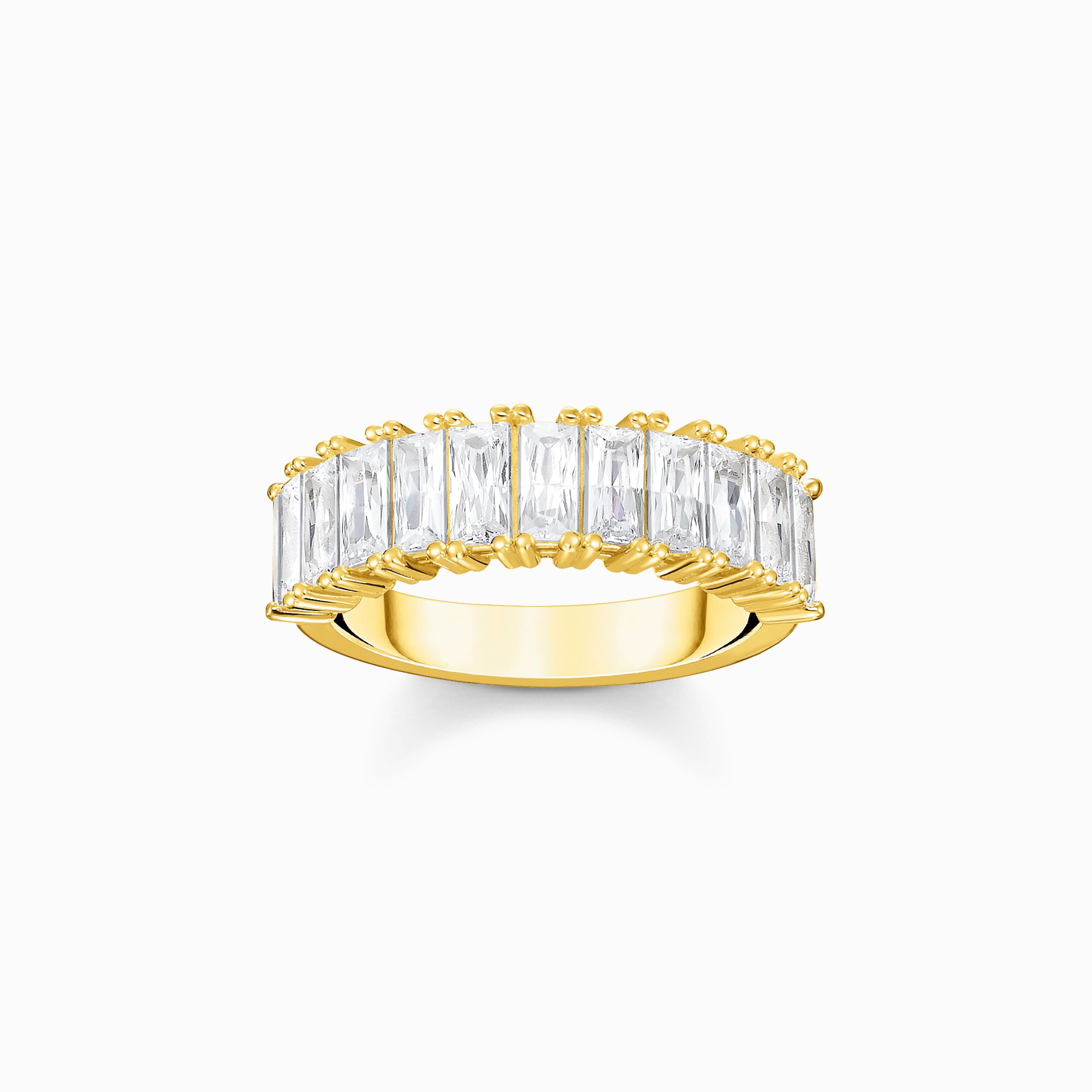 Ring with white stones pav&eacute; gold plated from the  collection in the THOMAS SABO online store