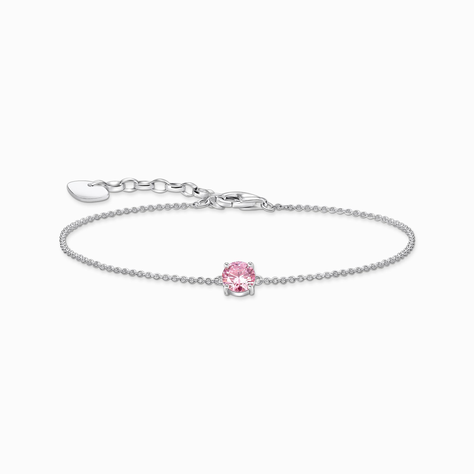 Silver bracelet with pink zirconia pendant from the  collection in the THOMAS SABO online store