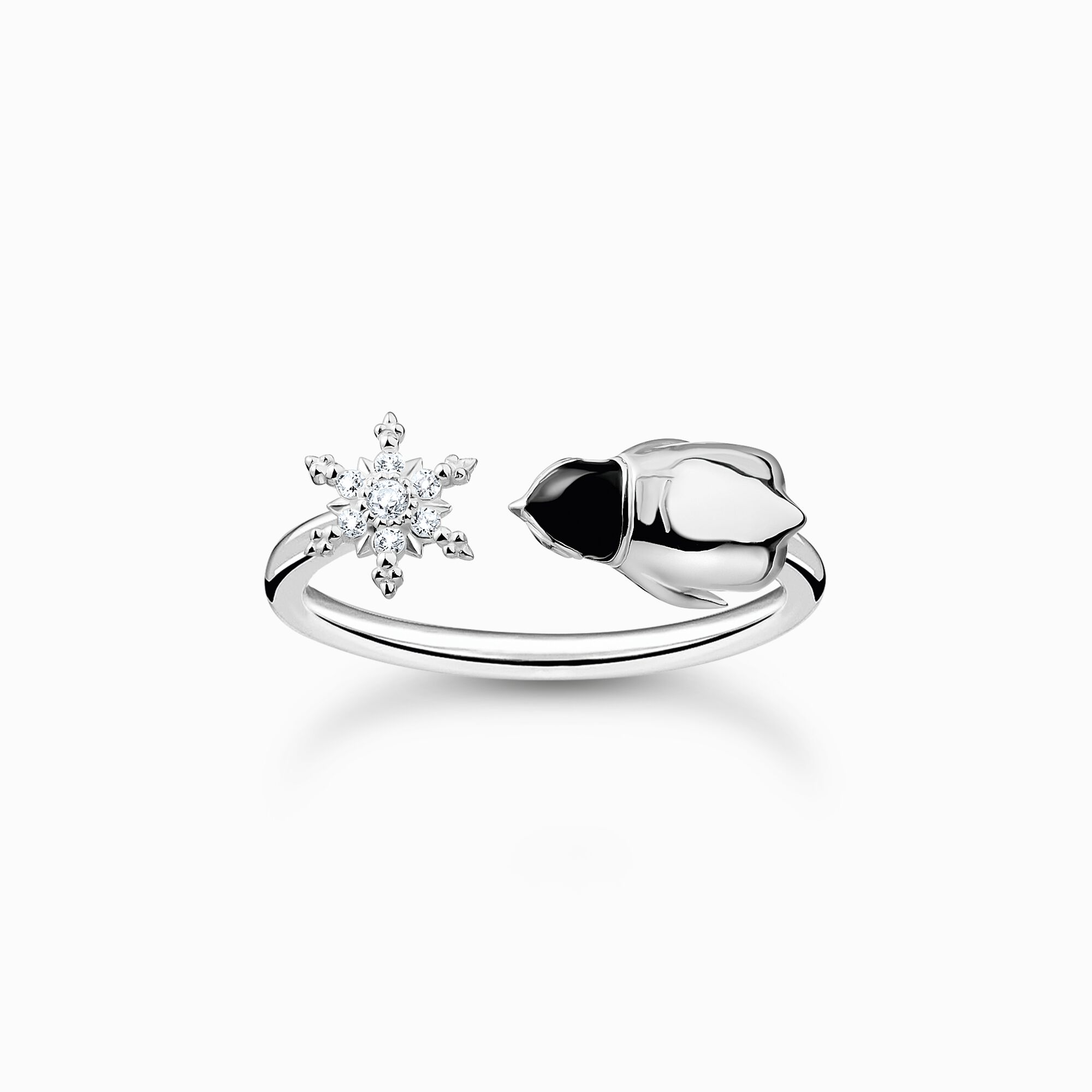 Ring snowflakes and penguin silver from the Charming Collection collection in the THOMAS SABO online store