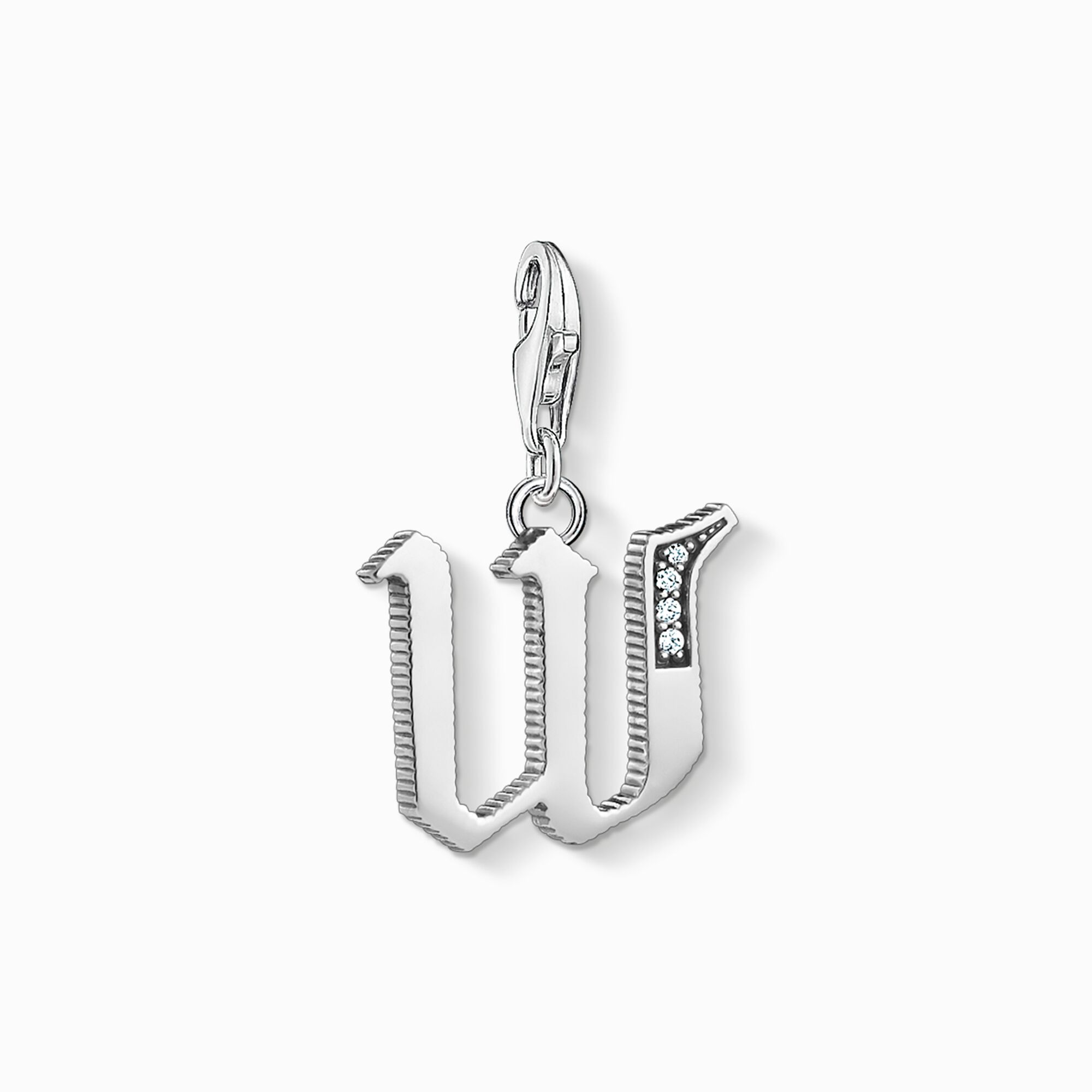 Charm pendant letter W silver from the Charm Club collection in the THOMAS SABO online store