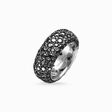 Band ring black crushed pav&eacute; from the  collection in the THOMAS SABO online store