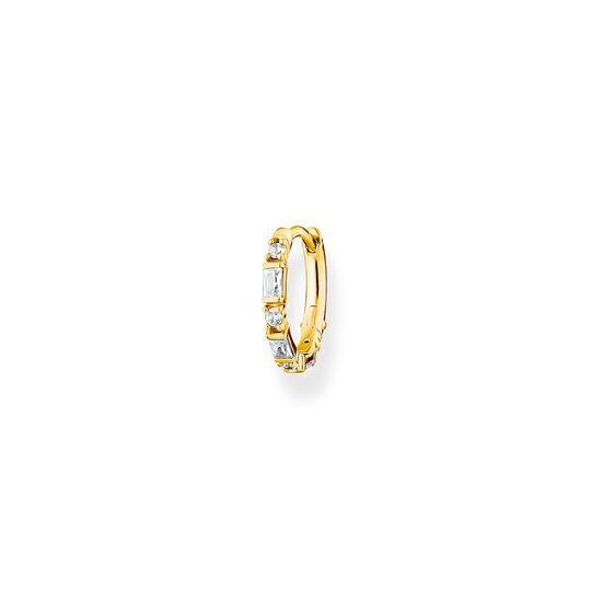 Single hoop earring white stones gold from the Charming Collection collection in the THOMAS SABO online store