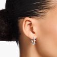 Hoop earrings circles with white stones silver from the  collection in the THOMAS SABO online store