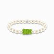 Silver pearl bracelet with green goldbears from the Charming Collection collection in the THOMAS SABO online store