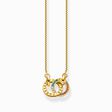 Cadena Together con ba&ntilde;o de oro amarillo 750, dos anillos y piedras de colores de la colección  en la tienda online de THOMAS SABO