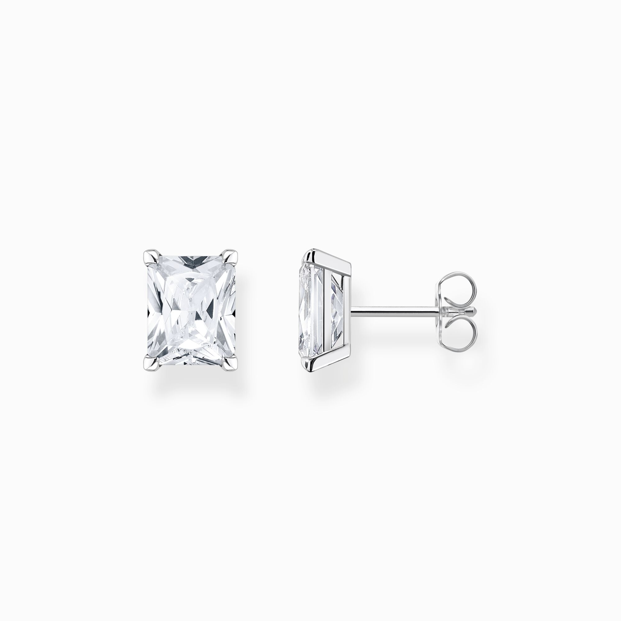 Ear studs white stone silver from the  collection in the THOMAS SABO online store