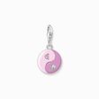 Charm pendant pink yin &amp; yang with stones silver from the Charm Club collection in the THOMAS SABO online store