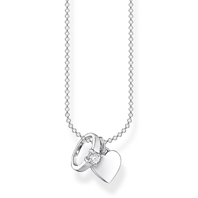 Kette Aus Silber Mit Zwei Anhangern Thomas Sabo