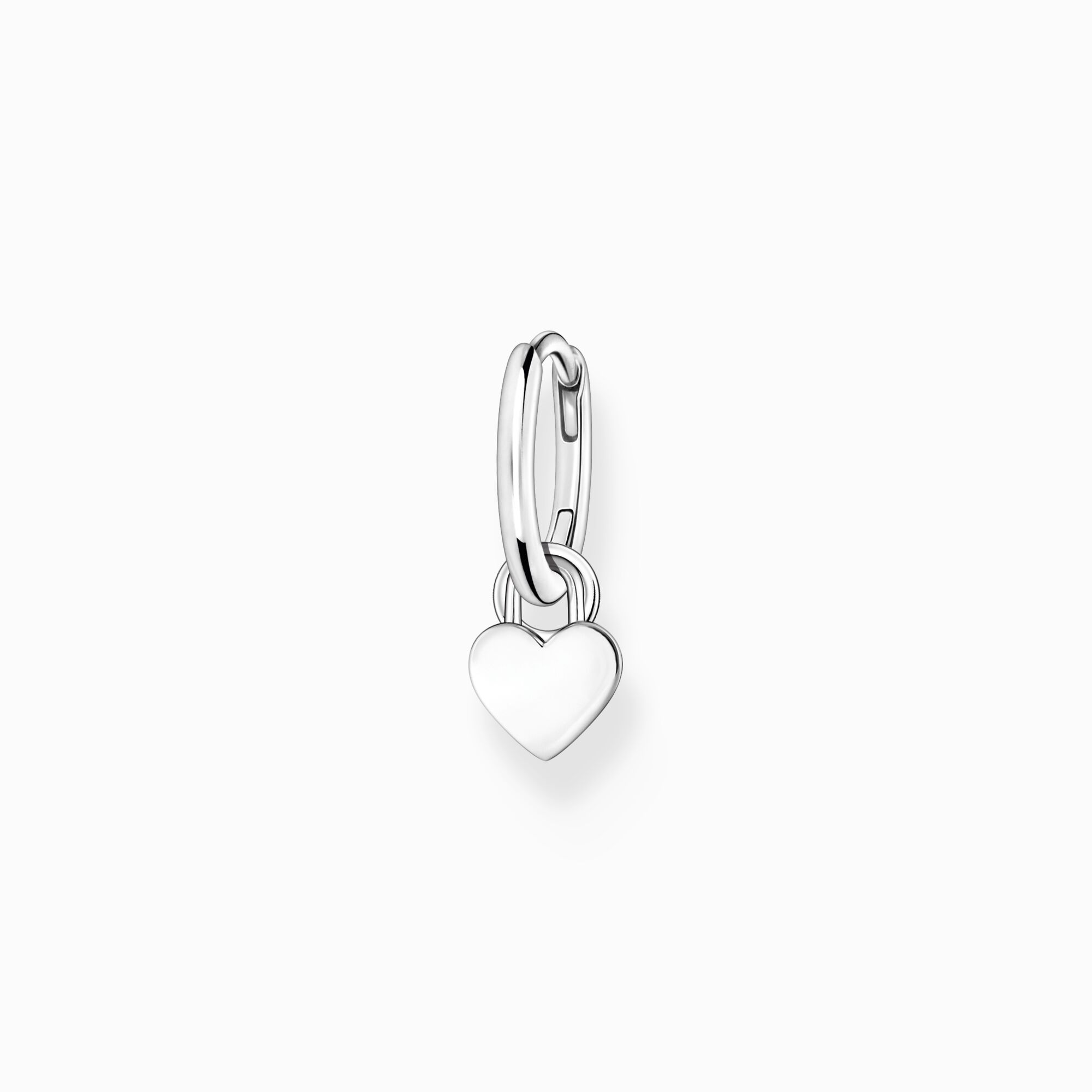 Single hoop earring with heart pendant silver from the Charm Club collection in the THOMAS SABO online store