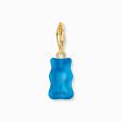 Gold-plated charm pendant goldbears in blue from the Charm Club collection in the THOMAS SABO online store