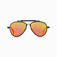 Gafas de sol aviador HARRISON con montura negra y lentes de espejo naranjas de la colección  en la tienda online de THOMAS SABO