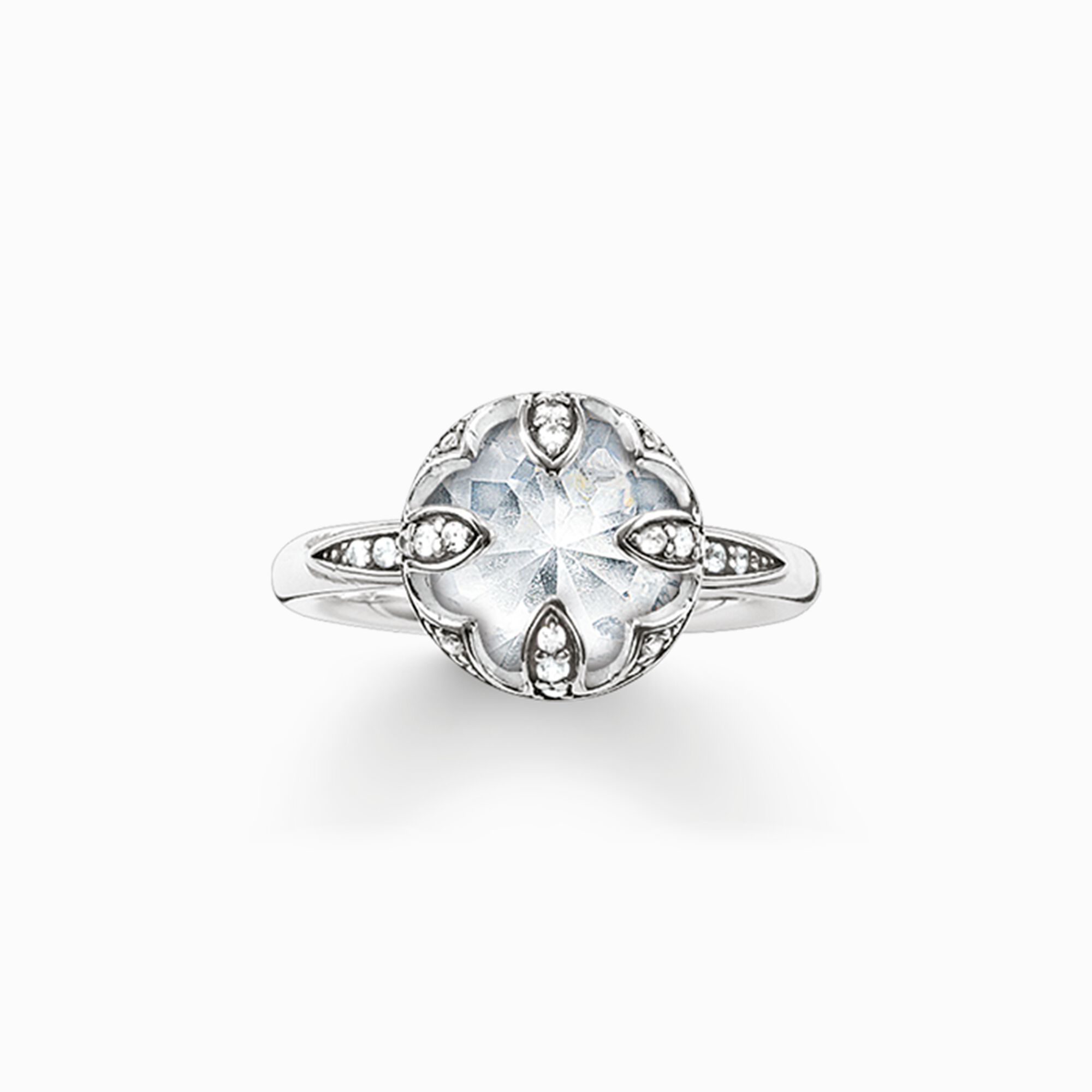 Solitaire ring white lotos from the  collection in the THOMAS SABO online store