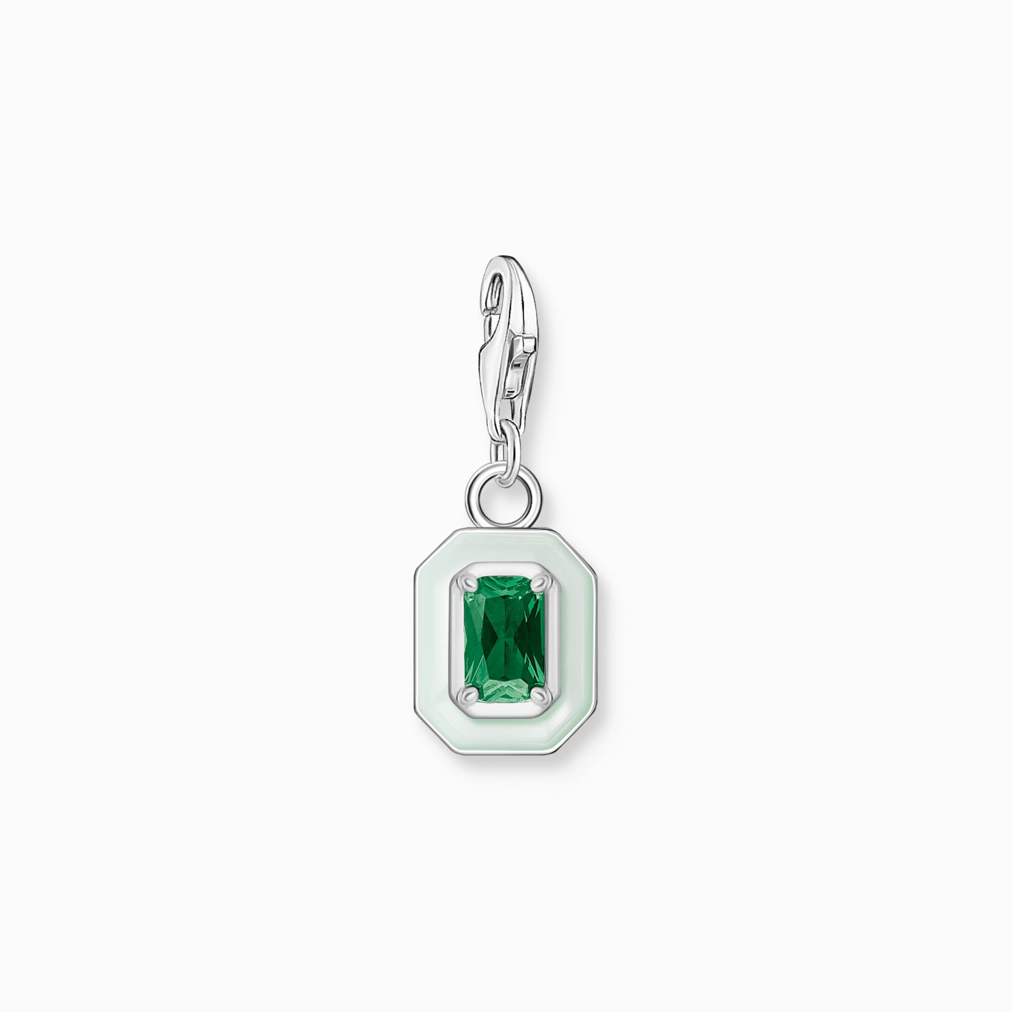 Charm pendant green stone silver from the Charm Club collection in the THOMAS SABO online store