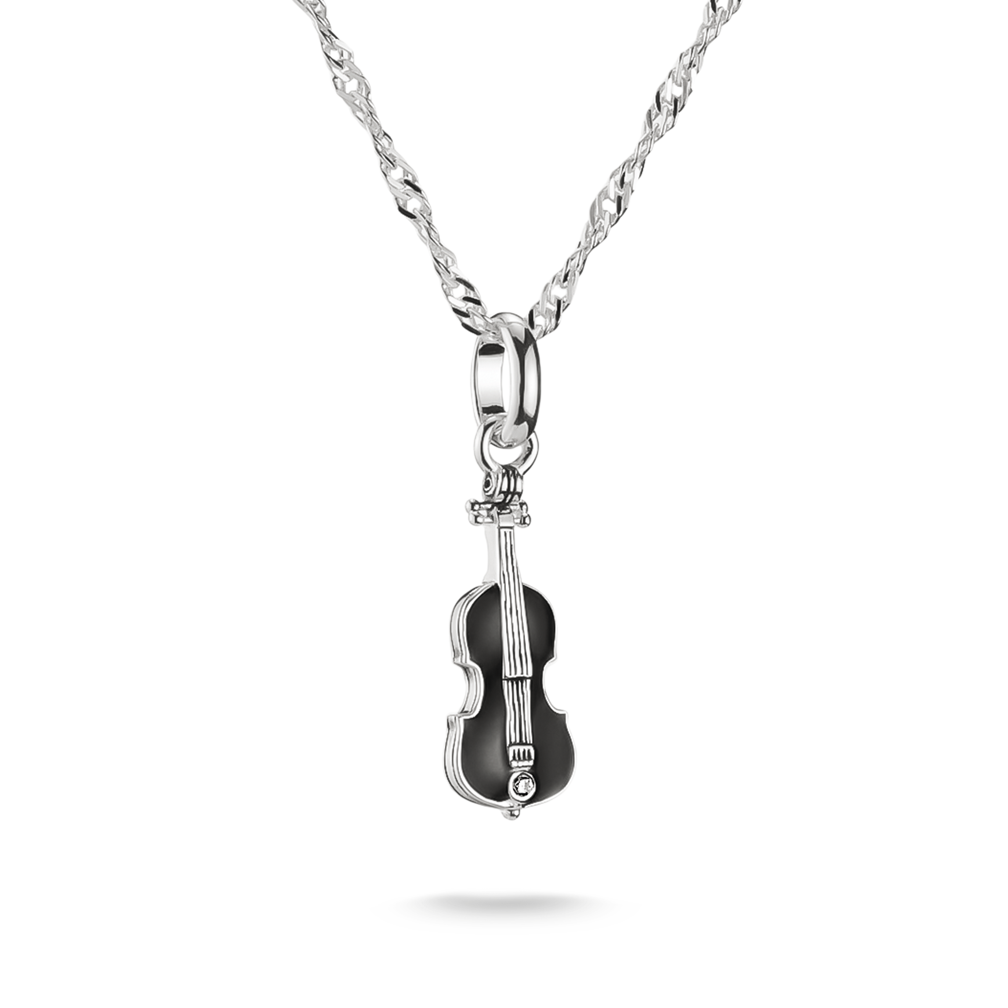 Thomas Sabo Kette Wednesday Cello Zirkonia Silber schwarz KE2346-691-11-L45V