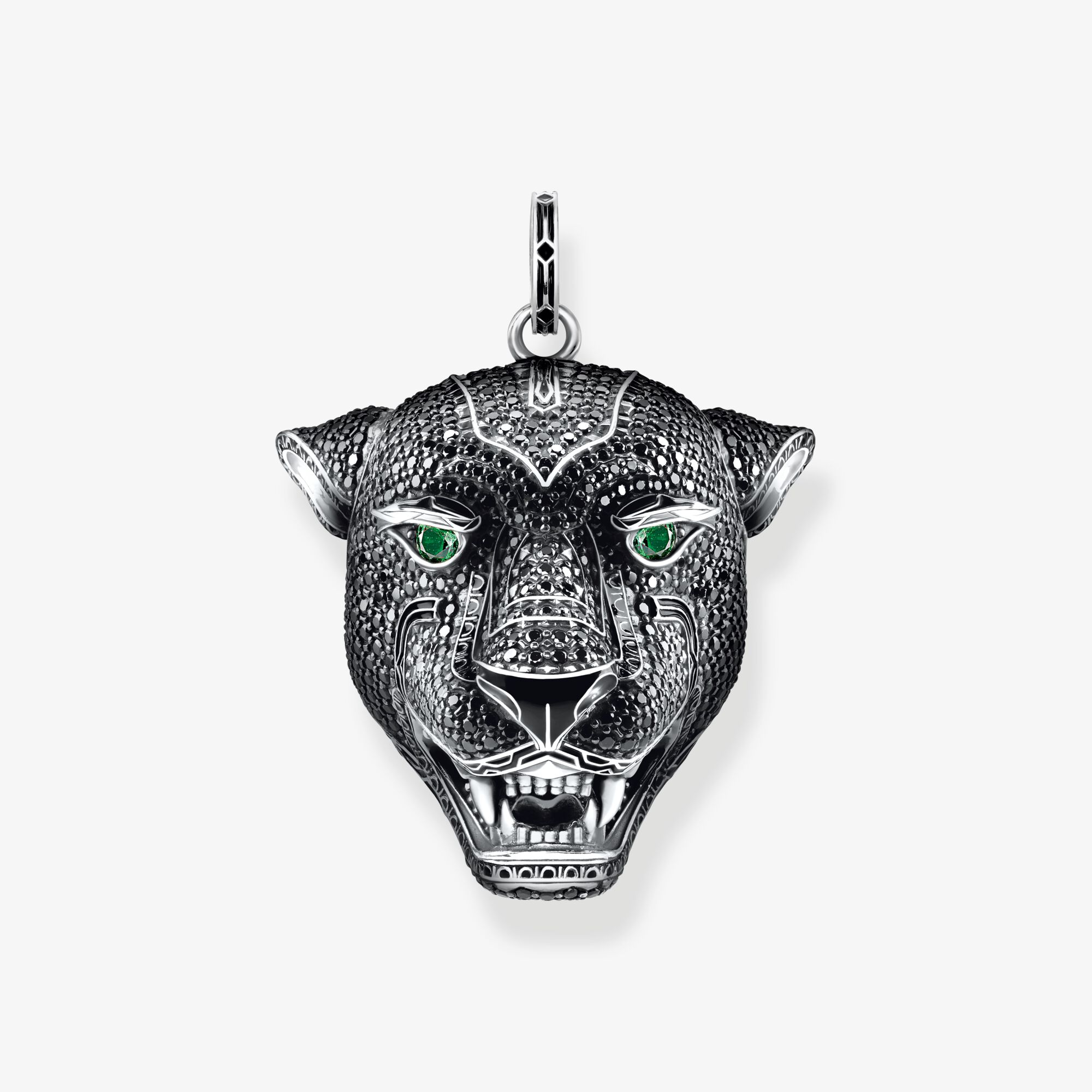 THOMAS SABO Anhänger Black Cat groß, Sterlingsilber, Größe: one size, Unisex