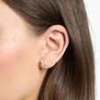 Ear studs with white stone silver from the  collection in the THOMAS SABO online store