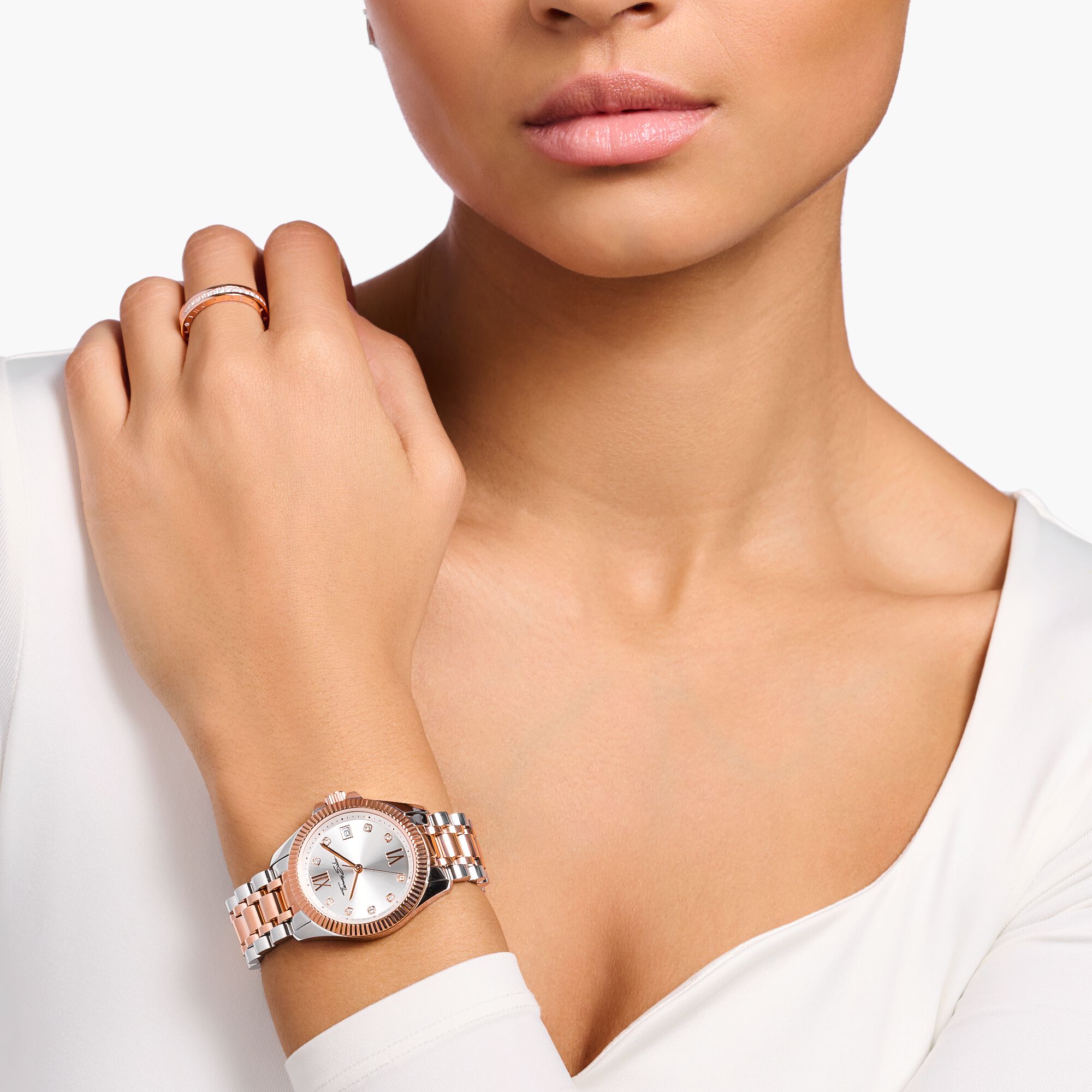 Damenuhr Thomas Sabo Bicolor Uhr Thomas Sabo Uhr Rosegold Thomas