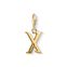 Charm pendant letter X gold from the Charm Club collection in the THOMAS SABO online store