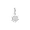 Charm pendant edelweiss flower with white stones silver from the Charm Club collection in the THOMAS SABO online store