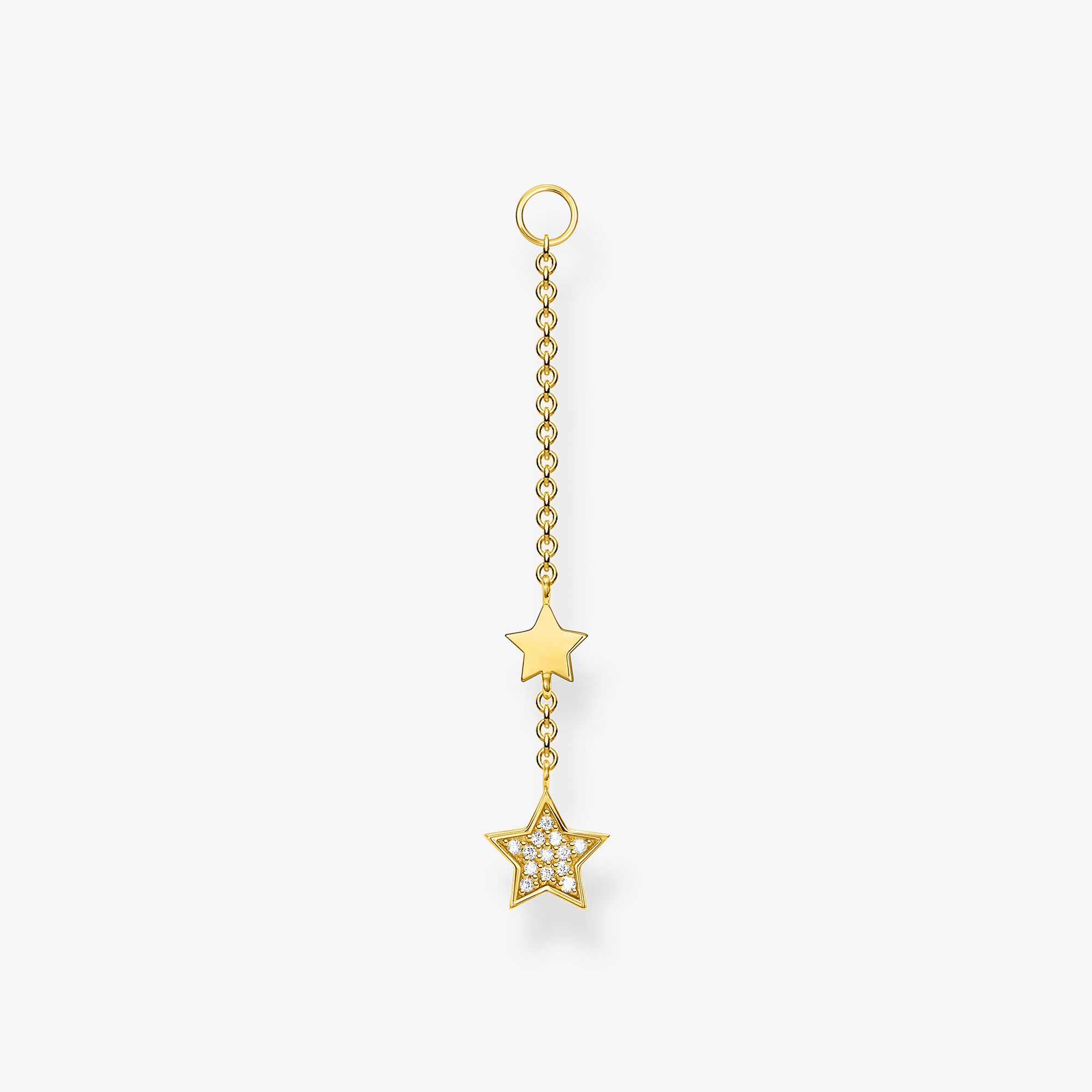 THOMAS SABO Pendentif pour boucle unique d'oreille étoiles or, Argent sterling doré or jaune, Taille: one size, femme
