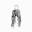 Kettenanh&auml;nger Krokodilkopf mit schwarzen und gr&uuml;nen Steinen Silber geschw&auml;rzt aus der  Kollektion im Online Shop von THOMAS SABO