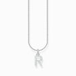 Silver necklace with letter pendant R and white zirconia from the Charming Collection collection in the THOMAS SABO online store