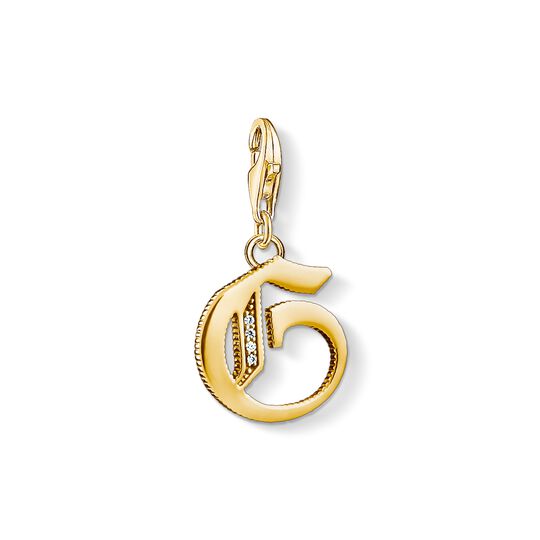 Charm pendant letter G gold from the Charm Club collection in the THOMAS SABO online store