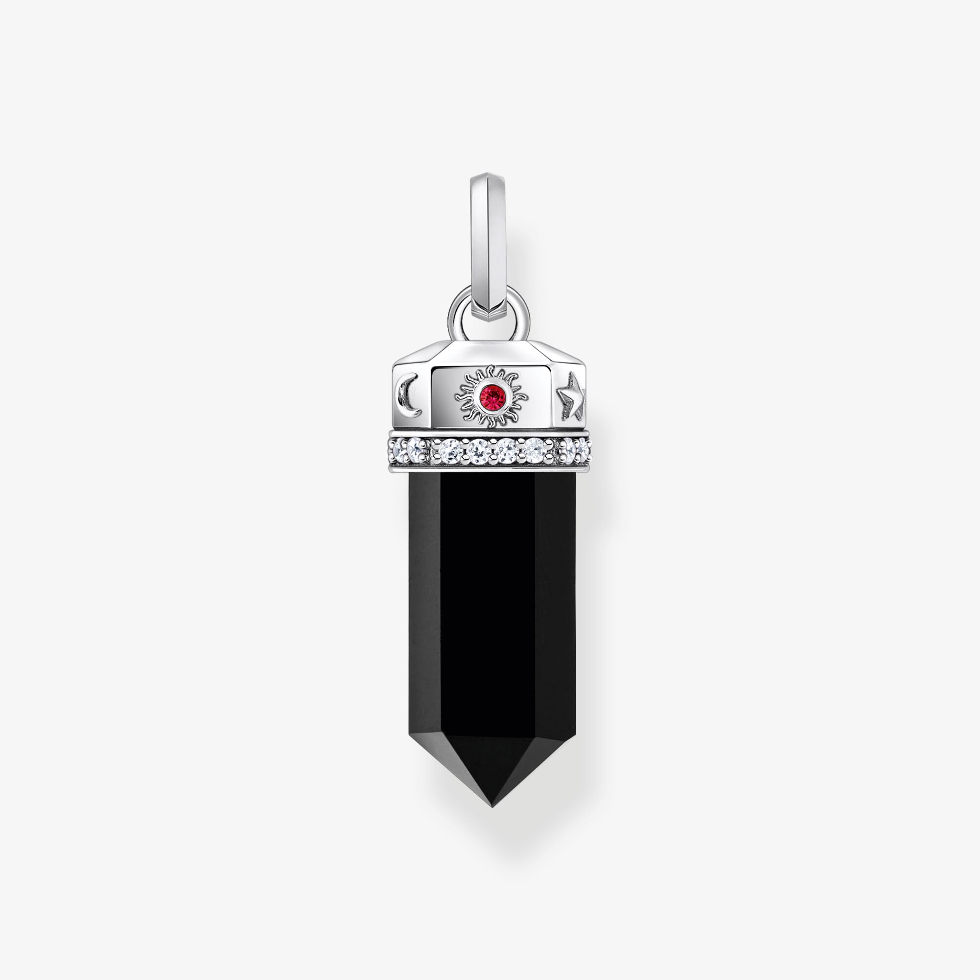 THOMAS SABO Pendentif hexagone onyx argent noirci Argent sterling, Taille: one size, pour femme