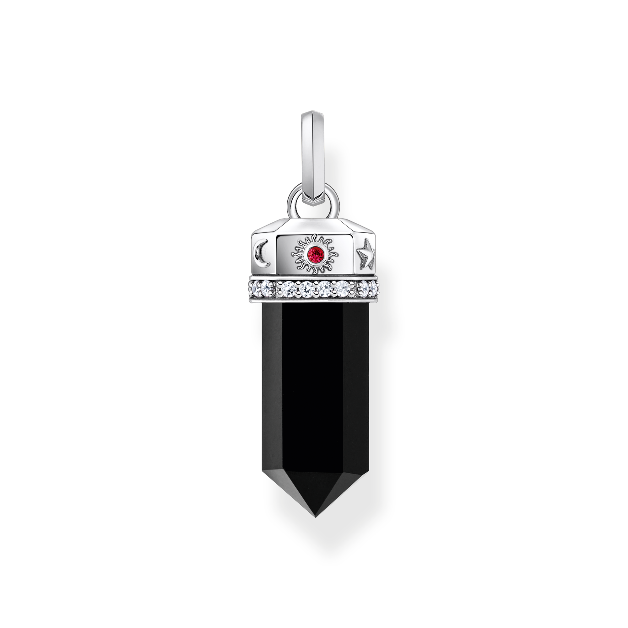 Thomas Sabo Kettenanhänger mit facettiertem Onyx Silber geschwärzt schwarz PE955-641-11