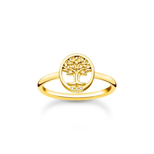 Bague Tree of Love avec pierres blanches or de la collection Charming Collection dans la boutique en ligne de THOMAS SABO