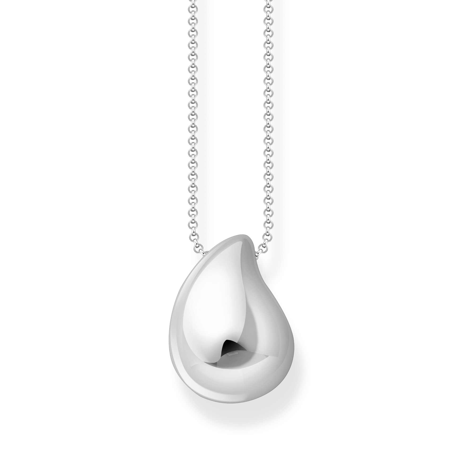 Thomas Sabo Kette mit Anhänger in organischer Tropfenform Silber silberfarben KE2281-001-21-L50V