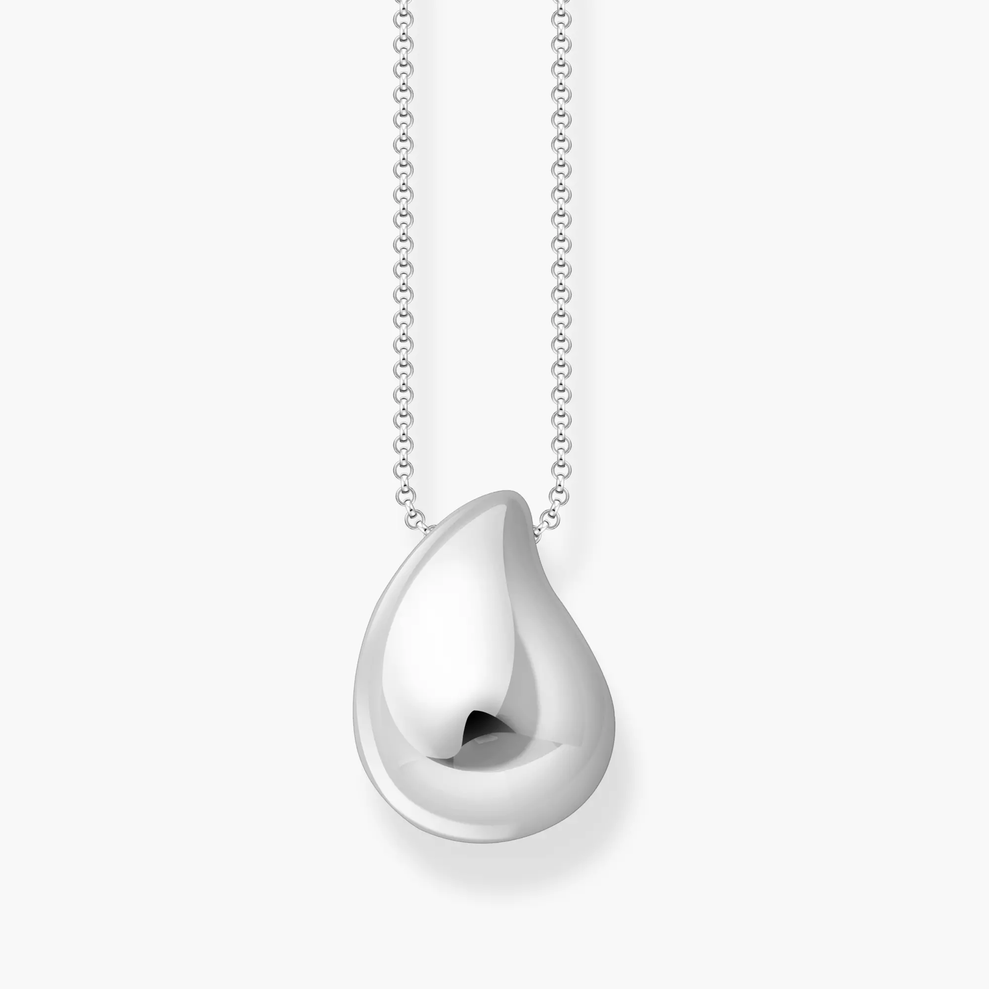Silver necklace with pendant in organic drop-shape | THOMAS SABO