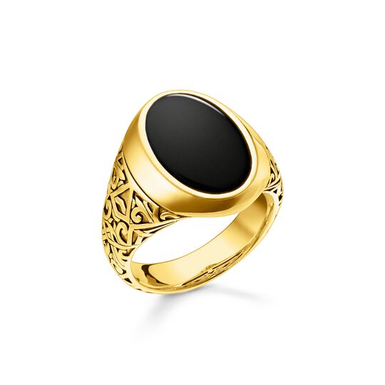 Signet ring with real onyx | THOMAS SABO