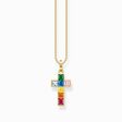 Cha&icirc;ne croix avec pierres multicolore plaqu&eacute; or de la collection  dans la boutique en ligne de THOMAS SABO
