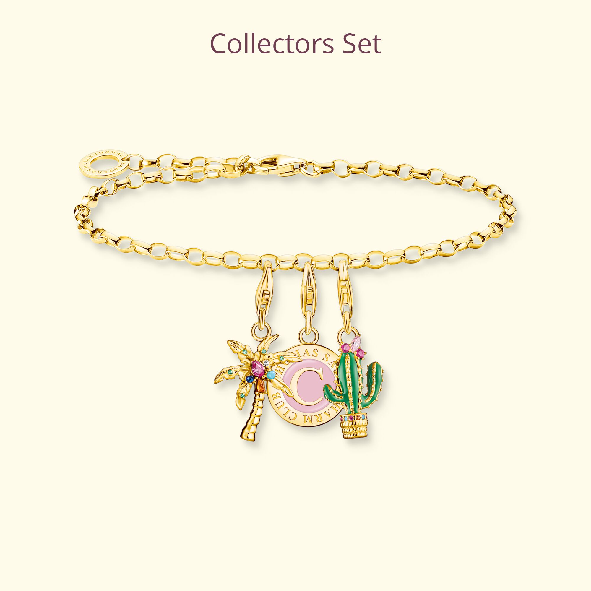 Gold plated CHARMISTA collectors set oasis from the Charm Club collection in the THOMAS SABO online store