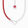 Cha&icirc;ne &agrave; Charms Member, Beads rouges et maillons en argent de la collection Charm Club dans la boutique en ligne de THOMAS SABO