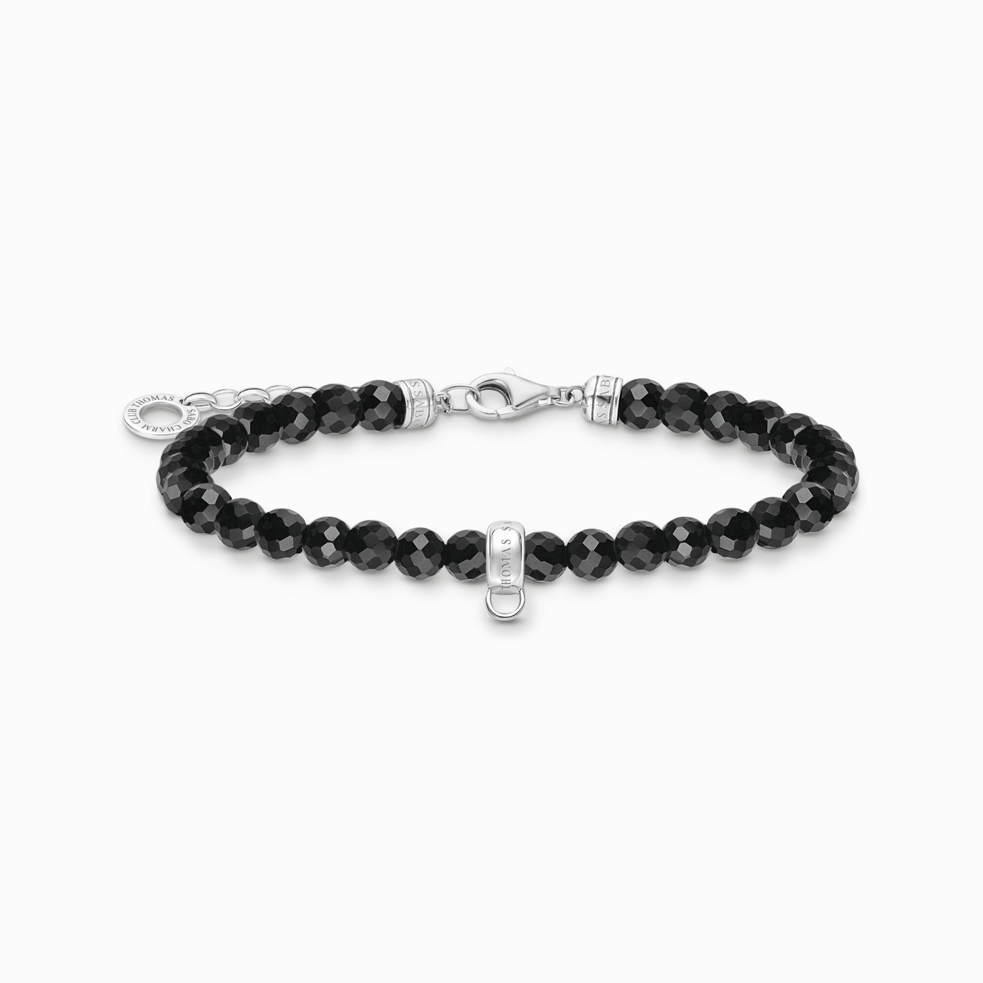 Charm bracelet with black onyx beads silver from the Charm Club collection in the THOMAS SABO online store