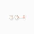 Ear studs pearl rose gold from the  collection in the THOMAS SABO online store