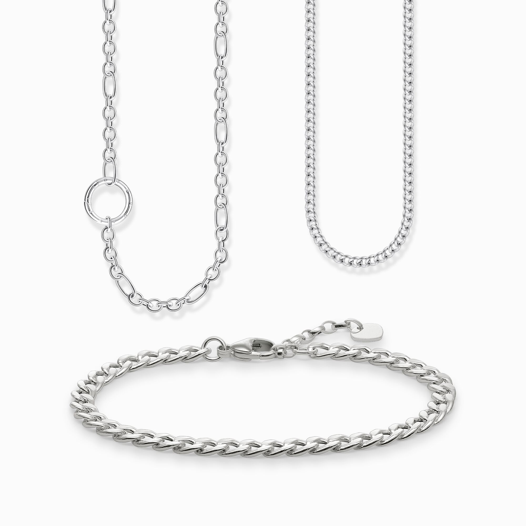 Jewellery set layering with links silver from the  collection in the THOMAS SABO online store
