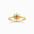 Ring mit Sonne und bunten Steinen vergoldet aus der Charming Collection Kollektion im Online Shop von THOMAS SABO