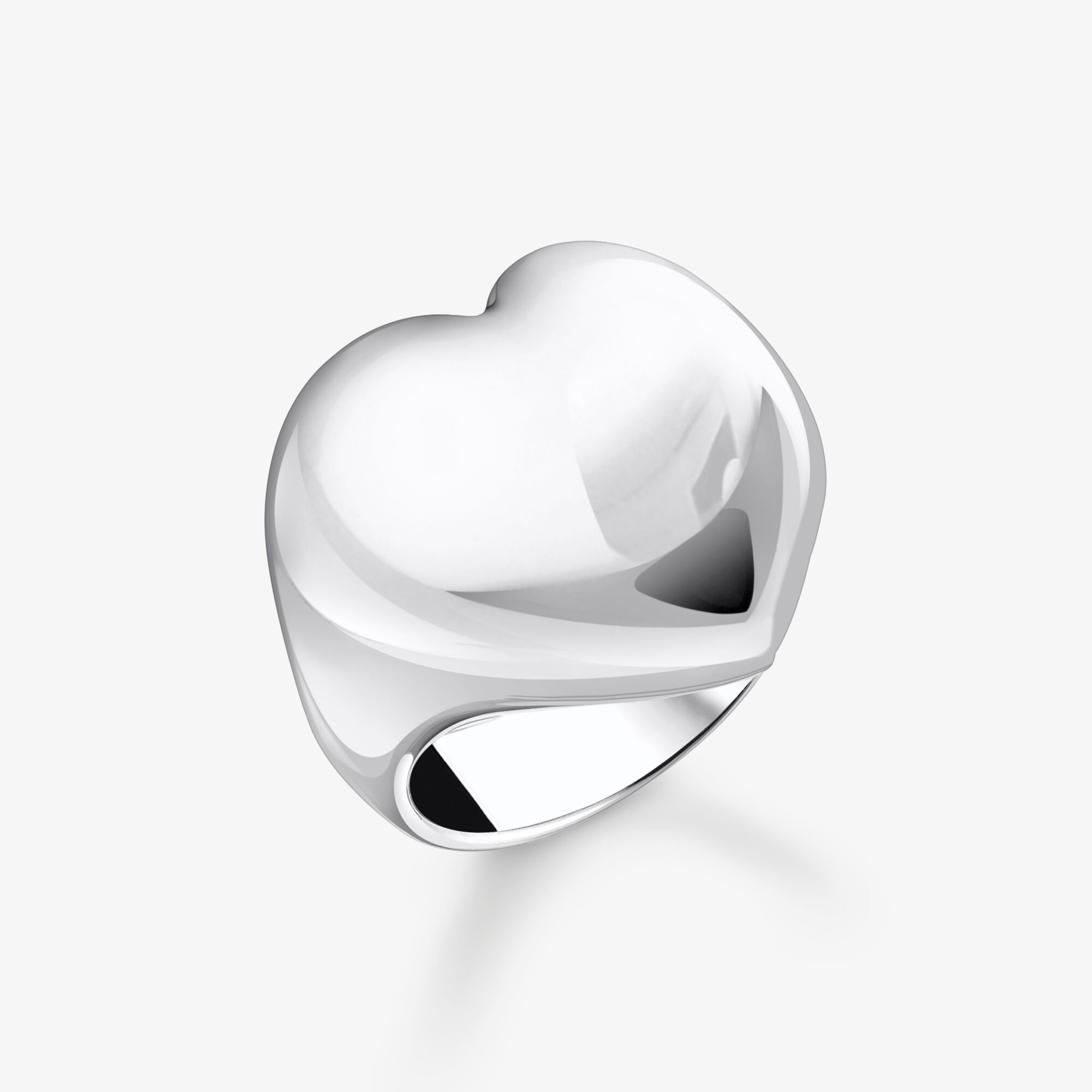 THOMAS SABO Bague en argent en forme de coeur, Argent sterling, Taille: 58, femme