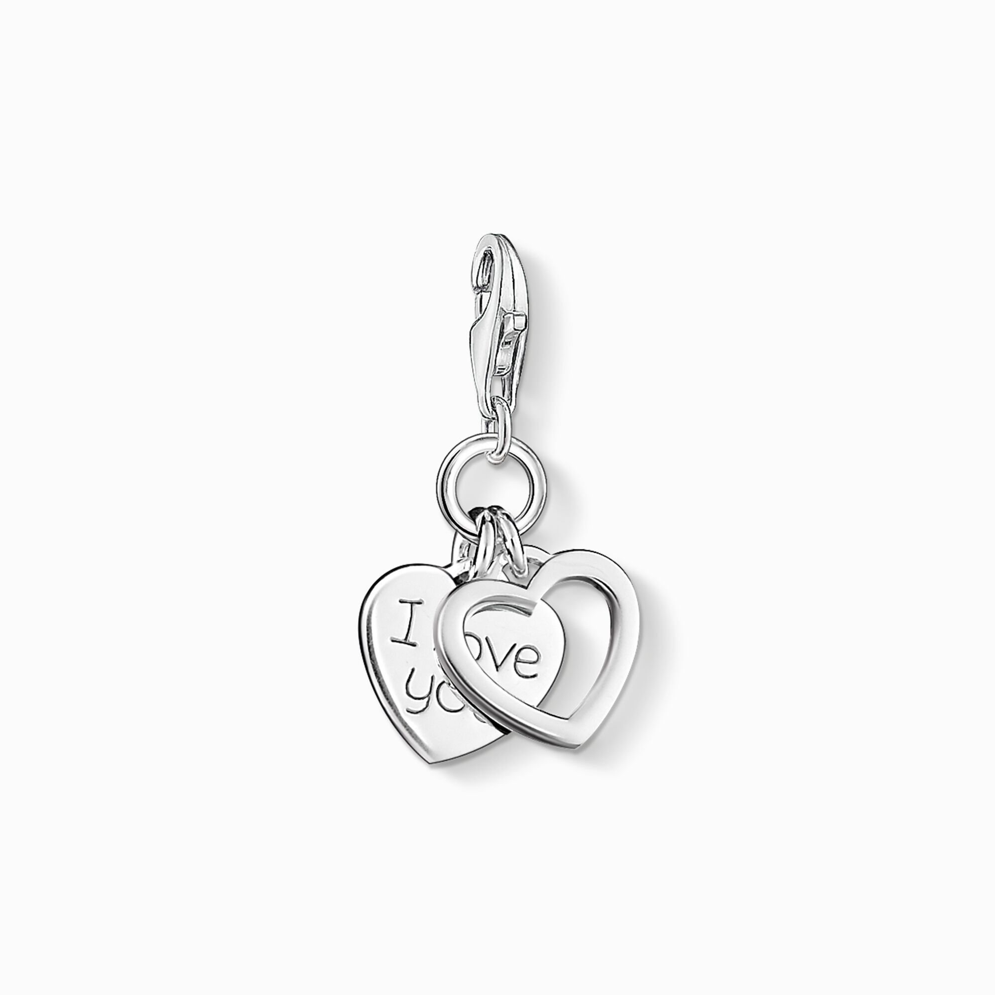 Charm pendant I LOVE YOU hearts from the Charm Club collection in the THOMAS SABO online store
