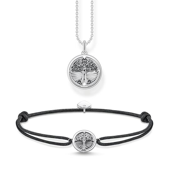 Jewellery set Tree of Love silver blackened from the  collection in the THOMAS SABO online store
