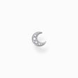 Einzel Ohrstecker Mond Pav&eacute; silber aus der Charming Collection Kollektion im Online Shop von THOMAS SABO