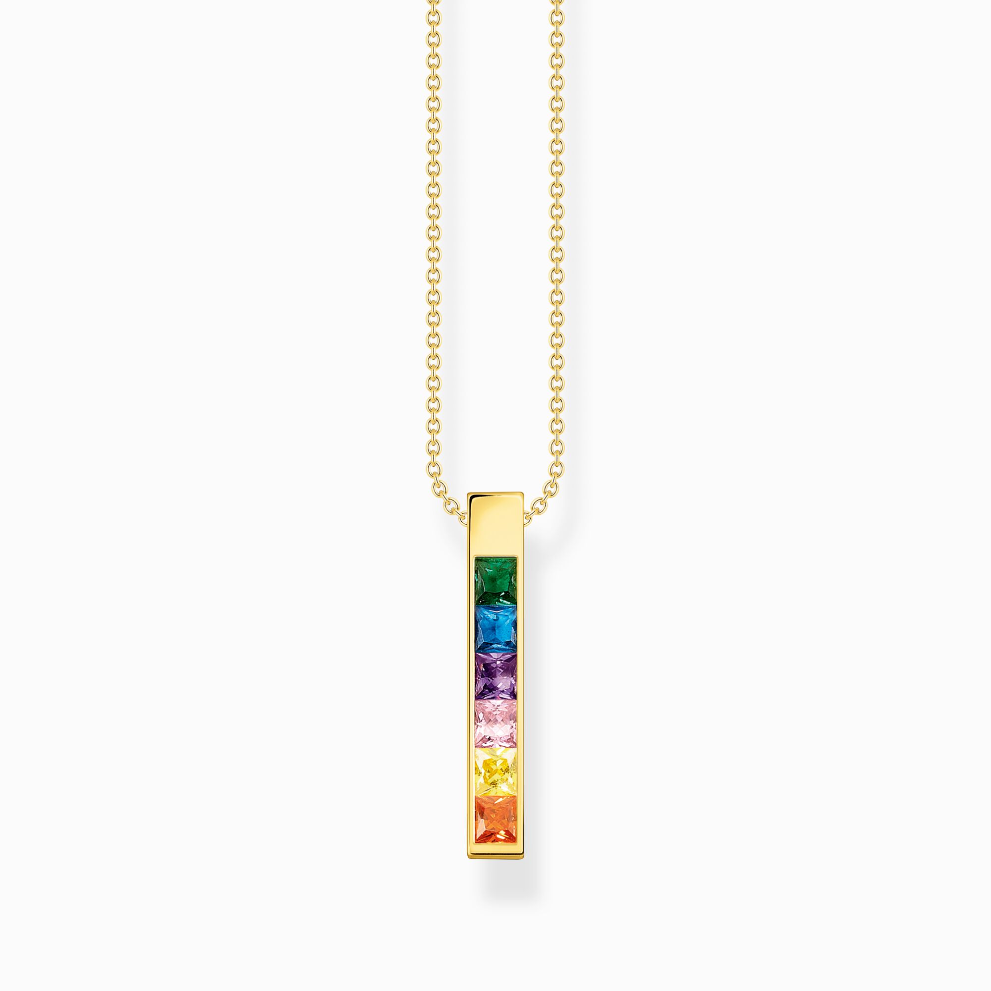 Necklace with colourful stones gold plated from the  collection in the THOMAS SABO online store