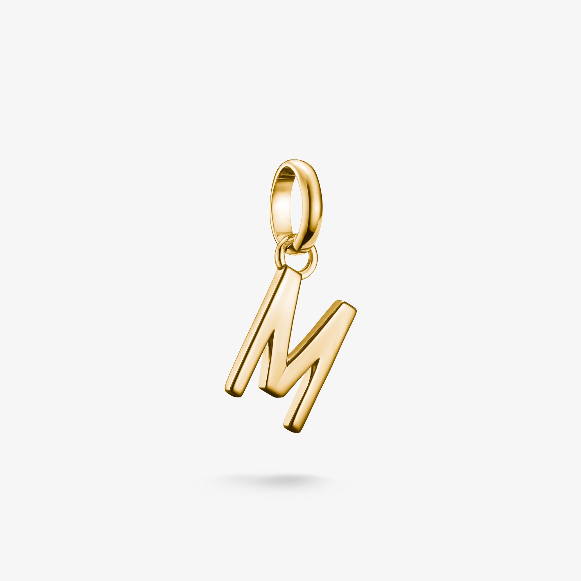 THOMAS SABO Pendentif Charm lettre M Connect plaqué or Argent sterling doré or jaune, Taille: one size, pour femme
